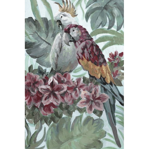 Marmont Hill Parrot Couple Painting Print on Wrapped Canvas