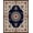Blue, Pattern 8, variant on ODIKA 5' x 7' Machine Washable Non-Slip Area Rug, Middle Eastern Palmette High Traffic Rug, Brown, 406517