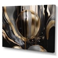 thumbnail image 2 of Designart "Gold And Black Captivating Marble III" Abstract Marble Canvas Wall Art, 2 of 5
