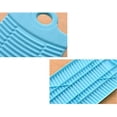 thumbnail image 4 of Mini tabla de lavar portátil, tabla de limpieza de ropa de plástico, accesorios de lino antideslizantes (azul) Xemadio LN-1417, 4 of 7