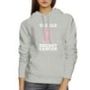 Tackle Breast Cancer Unisex Grey Graphic Pullover Hoodie Fleece