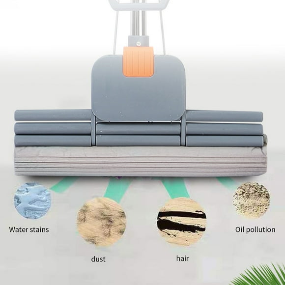 Recharges de Tête de Vadrouille en Éponge PVA pour Cuisine Maison Tête de Vadrouille Pliée Remplacement Tête de Rouleau Brosse Éponge Absorbante Large Bouche Pliée