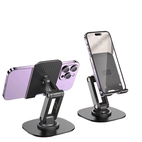 Adjustable Phone Stand Foldable 360° Rotating Adjustable Phone Stand Sturdy Aluminum Alloy Adjustable Phone Stand for Desk Phone Tablet Lazy Holder