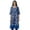 Blue, variant on Moomaya Indian Dresses For Women Casual Summer Printed 3/4 Sleeve Long Kurta