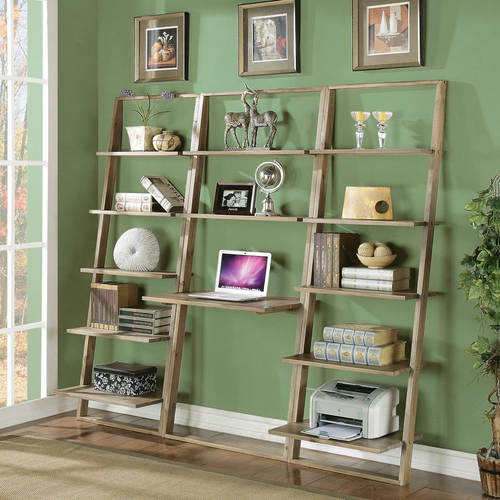 Riverside Lean Living Leaning Desk with Bookcases