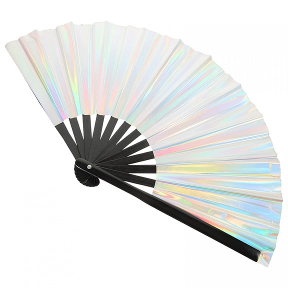 ACDANC Party Rave Hand Fan Large Folding Hand Rave Fan Handheld Fan for Festival Party