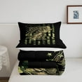 thumbnail image 4 of Bass Fish Camouflage Comforter Set Full Pike Fish Camo Bedding Set for Women Men Room Farmhouse Fishing Decor Comforter Fishman Wild Quilt Set Down Comforter Green Black Full Size, 4 of 6