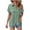 *Army Green, variant on Women's Solid Color Short Sleeve Notch Collar Button Shirt,Loose Fit Casual Blouse with Pocket Green,Womens Plus XXL