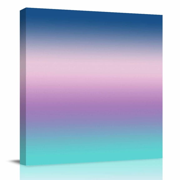 Canvas Print Wall Art Oil Paintings Teal Gradient Blue to Purple Ombre Picture Prints Artwork for Living Room Kitchen Bathroom Bedroom