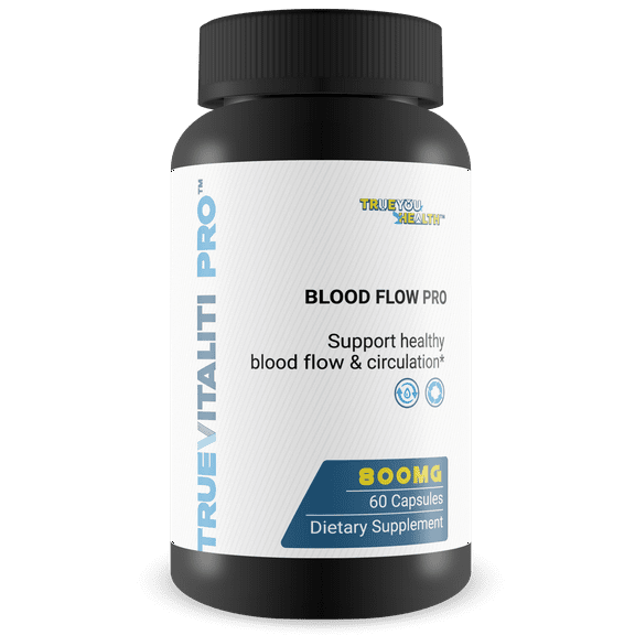True Vitaliti Pro Blood Flow Pro L-Arginine - Our Best Circulation Supplement for True Vitality Male Blood Flow & Circulation Health - L-Arginine Mens Circulation Supplement - Help Blood Flow