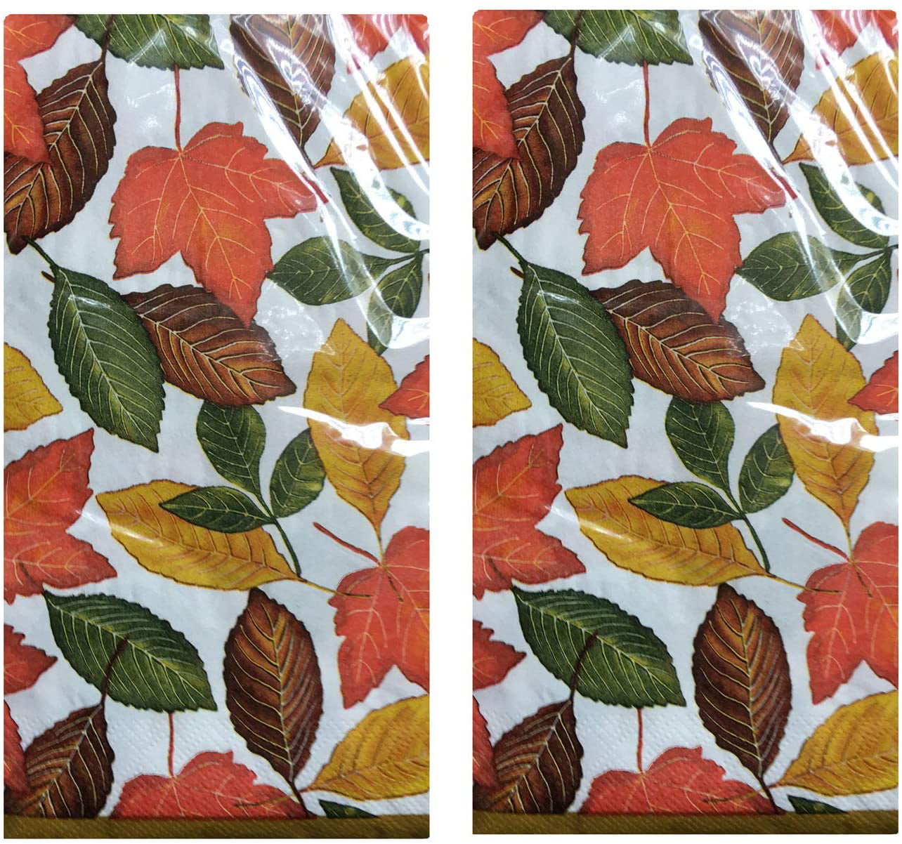 TWO Individual Paper Luncheon Decoupage Napkins 32 AUTUMN LEAVES FALL 