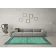 thumbnail image 3 of Ahgly Company Indoor Rectangle Persian Turquoise Blue Traditional Area Rugs, 2' x 4', 3 of 4