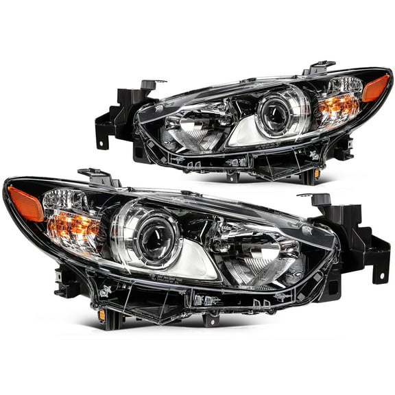 cciyu Headlight Assembly fit for For Mazda 6 Sedan 4-Door OE Style GMP2510L0 MA2518160 Driver & Passenger Side