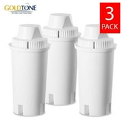 GOLDTONE PRODUCTS (3) GoldTone Replacement Charcoal Water Pitcher Filter for All Brita and Mavea Classic Filters, Replaces Standard Models, 3 Pack