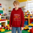 thumbnail image 2 of XAOFW Children's Hoodies Sweatshirts 100 Days Of School Print Fashionable Hoodie Everyday Relaxed Fit Pullover Long Sleeve Hooded Sweatshirt Stylish Comfortable Outdoor Activities Top, 2 of 7
