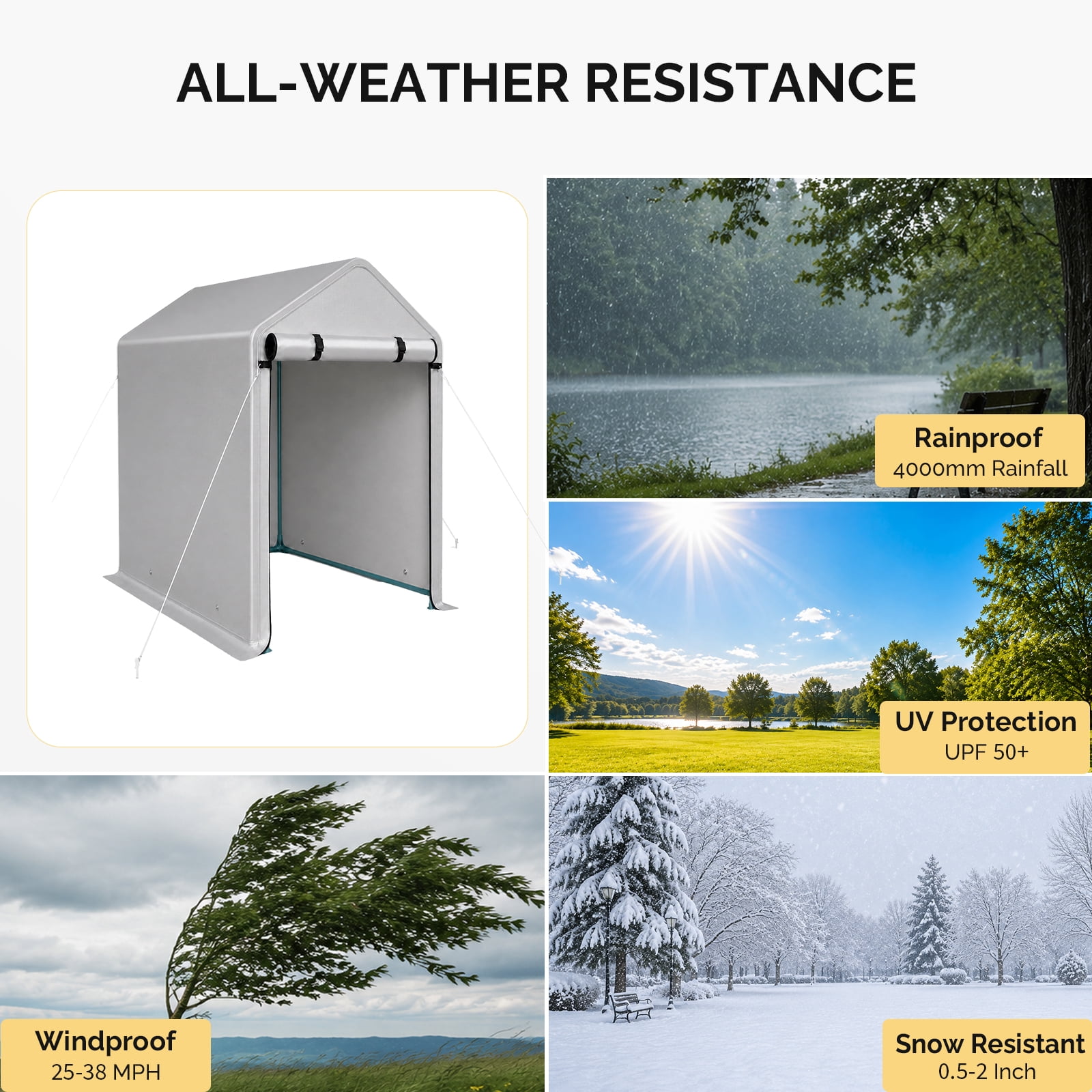 3x6 FT Storage Shed, Heavy Duty Bike Tent