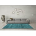 thumbnail image 3 of Ahgly Company Indoor Round Abstract Light Blue Modern Area Rugs, 3' Round, 3 of 4