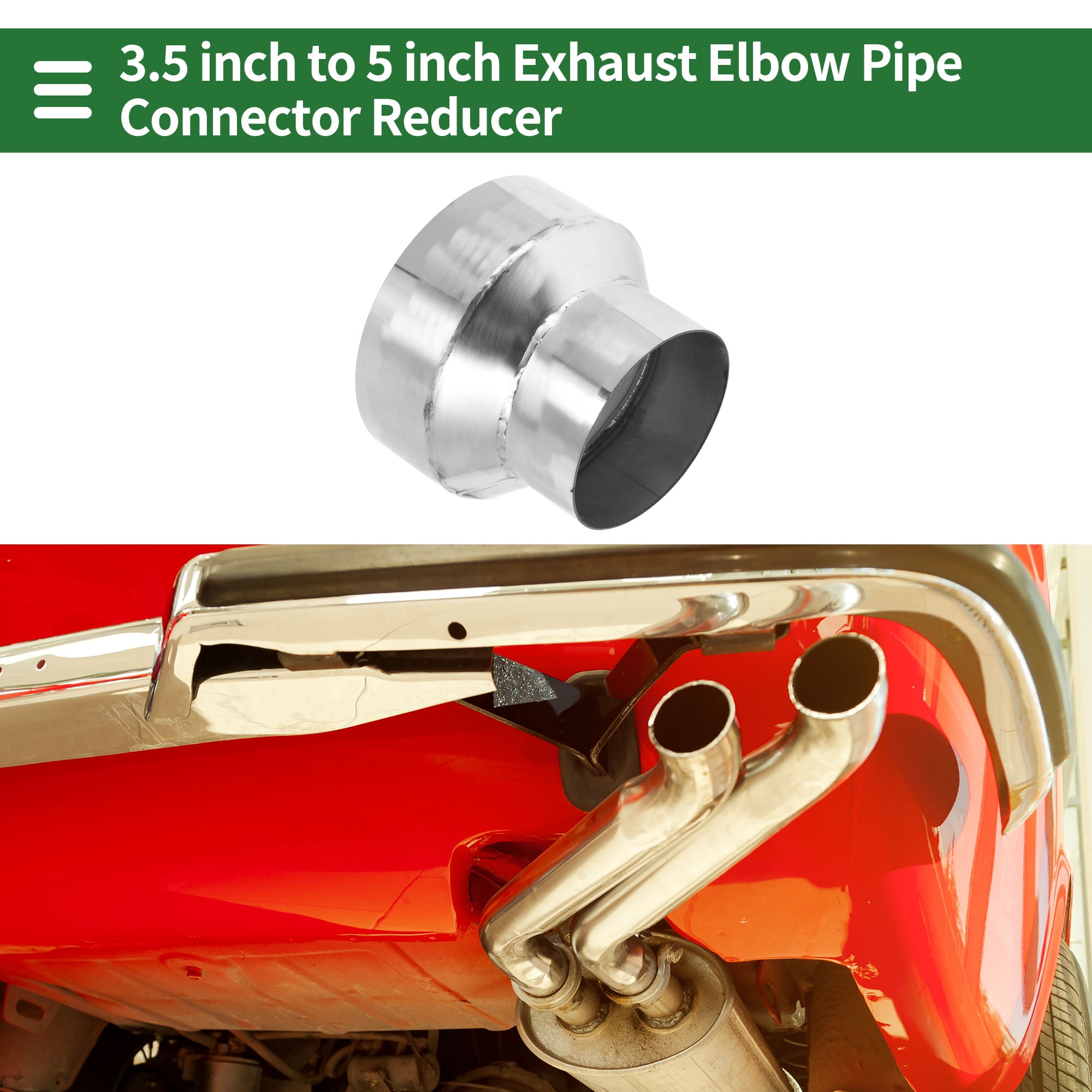 Unique Bargains Vehicle Mandrel Exhaust Pipe Adapter Reducer 3.5" OD to 5" OD
