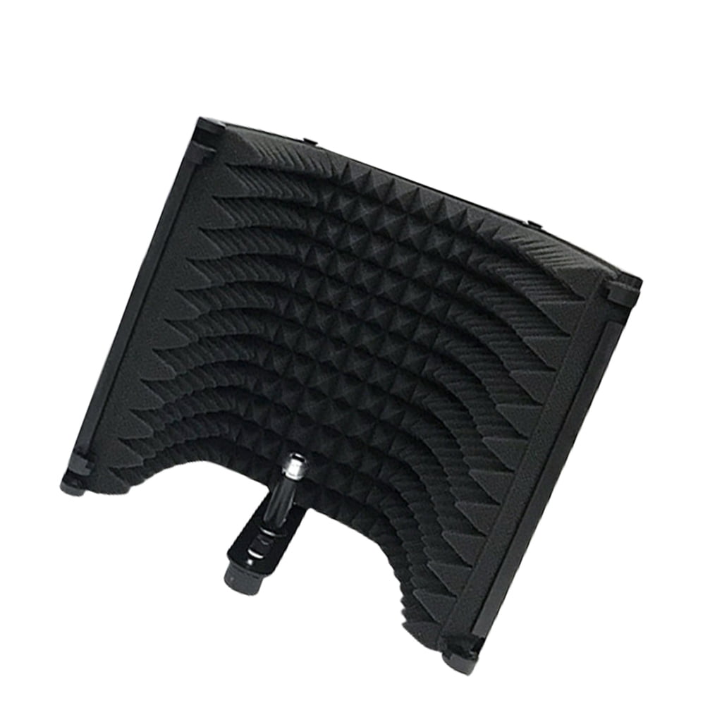 Portable Microphone Isolation Screen Microphone Isolation Shield Sound Absorbing Foam for Desktop or Stand Mounting
