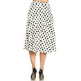 thumbnail image 3 of Women's Casual High Waist A-Line Midi Skirt with Elastic Waistband, 3 of 5