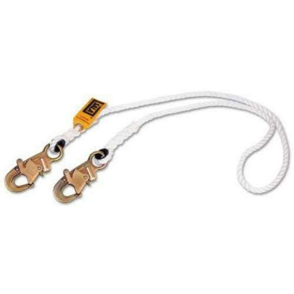 3m Dbi-Sala Restraint Lanyard,White,Fixed 1232354