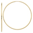 thumbnail image 1 of 14k Yellow Gold Endless Tube Hoop Earrings Round, 1 of 7