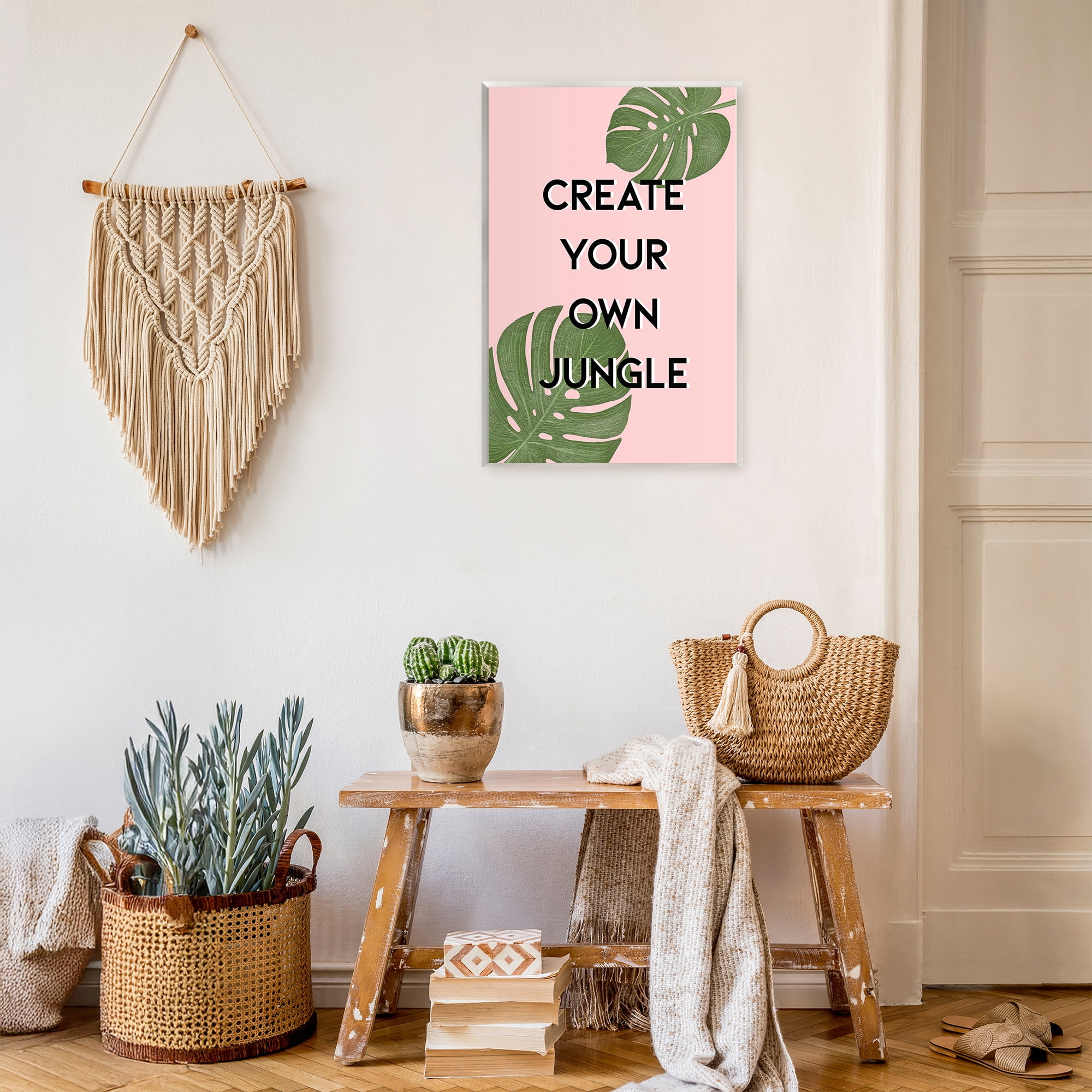 Stupell Industries Create Your Own Jungle Wall Plaque Art, design by Martina Pavlova