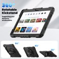 thumbnail image 5 of Case for Lenovo Tab M11 2023 TB-330FU/Xiaoxin Pad 2024 11 inch TB-331FC with Screen Protector, 360 Degree Rotating Kickstand Hand Strap Shockproof Cover with Shoulder Strap, Black, 5 of 7