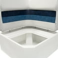 thumbnail image 5 of Wise 8WD133-1008 Deluxe Series Pontoon Radius Corner Lounge Seat and Backrest Cushion Set, White/Navy/Blue, 5 of 7