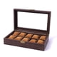 thumbnail image 4 of Caja de almacenamiento para reloj Yinane joyero con cerradura Vitrina de cristal, 4 of 8