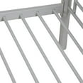 thumbnail image 5 of Iron Bed Bunk Bed Twin-Over-Twin Bunk Bed with Metal Frame and Ladder, Space-Saving Design, Grey, 5 of 7
