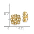 thumbnail image 2 of 14k Yellow Gold 1/10 CT Diamond Cluster Earring Jackets, 2 of 2