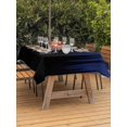 thumbnail image 3 of Outdoor Tablecloths with Umbrella Hole & Zipper, Navy Blue Black Ombre 60 x102 Inch Rectangle Tablecloths, Modern Abstract Striped Gradient Waterproof Table Cloth, Patio/Pool/Picnic Table Covers, 3 of 8