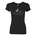 thumbnail image 2 of Wild Bobby, Bee Happy Motivational Inspirational Teachers, Pop Culture, Women Slim Fit Junior Tee, Black, Small, 2 of 4