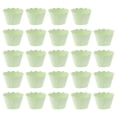 thumbnail image 2 of 24pcs Solid Color Cupcake Wrappers Paper Baking Cup Liners Cake Decoration Wraps Holder (Green), 2 of 5