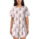 thumbnail image 1 of Balery Heart Cat Conjunto de Pijama para Mujer con Estampado, Dos Piezas de Manga Corta y Shorts, Ropa de Dormir Suave con Cuello Redondo y Bolsillos-Small, 1 of 6