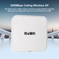 thumbnail image 3 of Punto de acceso inalámbrico para techo KuWFi 3000Mbps, 2,4 G, 5 G, banda dual, Wifi 6, enrutador para interiores, amplificador de señal Wifi Poe de 48 V, 3 of 4