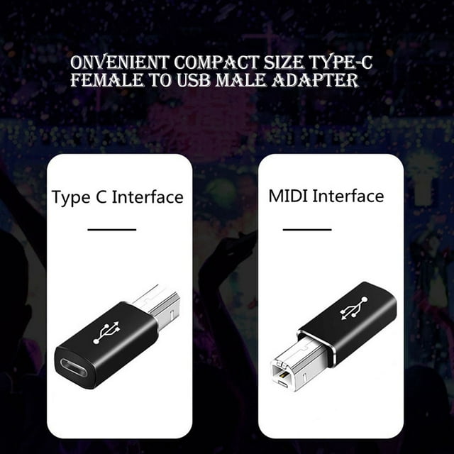 Ruiboury Type-c USB Adapter Music Instrument Multipurpose Adapting Equipment Laptop Desktop Fast Female to Male Converter Elbow Head/Black