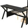 thumbnail image 6 of Euroco Wood Full Size Platform Bed with Drawers, Gaming Bed with Desk, LED Light and USB Charging Station, Black, 6 of 19