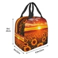 thumbnail image 3 of Honeii Sunset Golden Sunflower Field Print Lunch Bag Women, Lunch Box Lunch Bag for Women Adult Men, Small Leakproof Cute Lunch Tote Large Capacity Reusable, 3 of 8