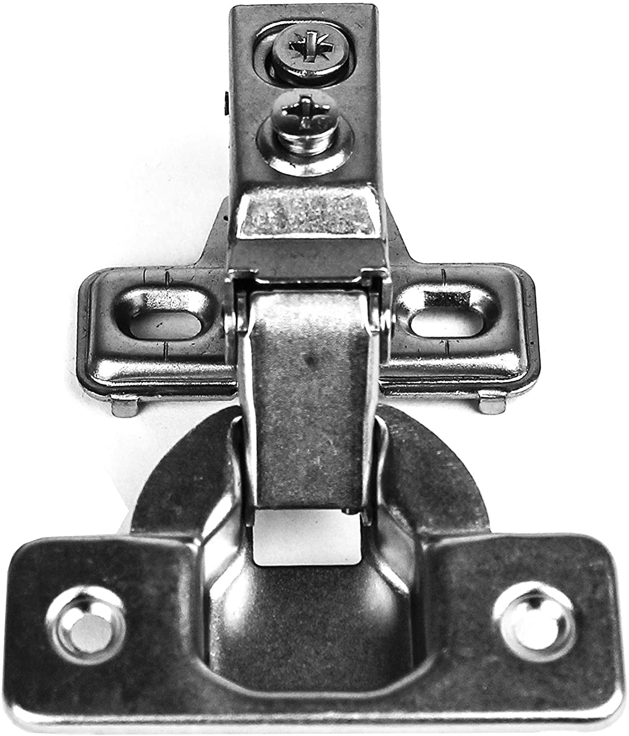 Berta 1/2 Overlay Soft Closing Cabinet Hinges - Face Frame - 10 Pack Brushed Nickel