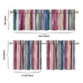 thumbnail image 4 of Kitchen Curtains 24 Inch Short - 3 Panel Set, Fashion Abstract Geometric Print, Rod Pocket Window Curtains 100% Polyester, Stylish Modern Valance for Farmhouse, Cafe, Living Room, Bedroom, Easy Wash, 4 of 4