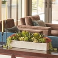 thumbnail image 3 of Rectangular Artificial Succulent Arrangement, Natural Planter, 3 of 5