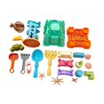thumbnail image 3 of Rivenza Beach Bucket Toy Kids Sand Toy Set Sand Playset Portable Bucket Shovel Educational Material Suitable for Gift Giving Outdoor Play Indoor Activity Backyard Fun Poolside 19pcs, 3 of 8