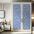 thumbnail image 4 of S4sassy Self Adhesive Wallpaper, Palm Frond Wallpaper, Blue Removable DIY Vinyl Wall Covering, Textured Peel and Stick Contact Paper for Entryway accent wall, Easy Home Decor Solution (25"x120" inch), 4 of 9