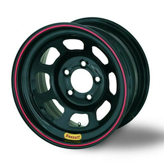 57SN3 D-Hole Lightweight Wheel - 15 x 7 in. - 5 x 100 mm - Black - 3 in. Back Spacing - 16 lbs