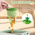 thumbnail image 4 of Grusce - 5 coladores de drenaje para fregadero de cocina con forma de cactus, prensa de plástico, cesta de descarga automática, cesta de drenaje, colector de alimentos resistente, filtro de drenaje, 4 of 5
