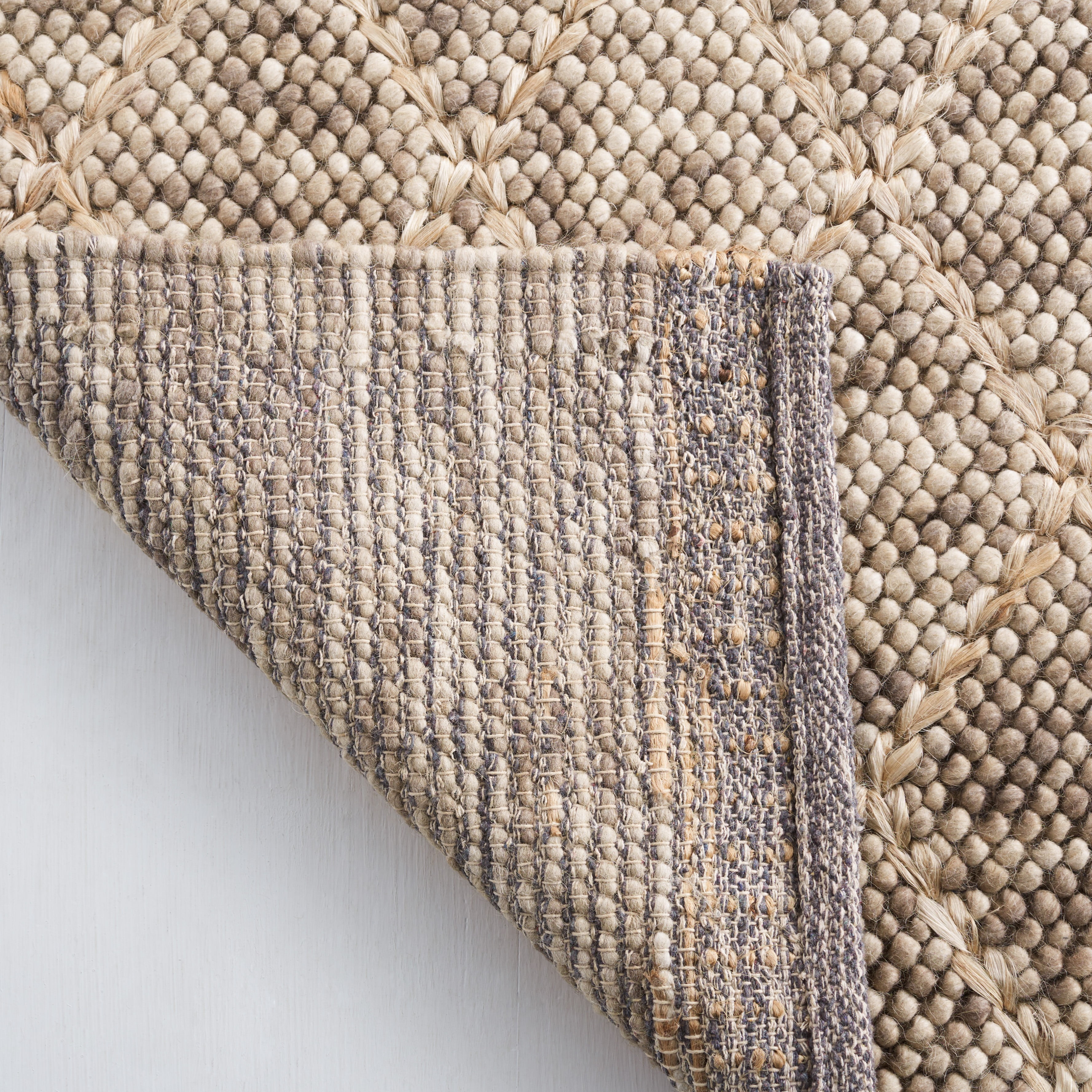SAFAVIEH Natura Glenn Diamond Area Rug, Brown/Natural, 6' x 6' Square