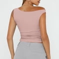 thumbnail image 4 of Womens Tank Tops $4.98 Plus Size Round Neck Sleeveless Solid Camisole Summer Tank Pink M, 4 of 6