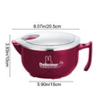thumbnail image 3 of Nkmbld Large Ramen Bowl Stainless Steel Instant Noodles Bowl with Lid Sealed and Insulated Lunch Box, College Dorm Room Essentials, Red, 3 of 8